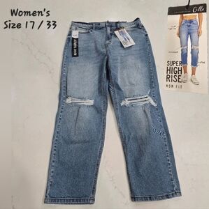 Cello Brand Distressed Denim Jeans Women's Size 17 / 33